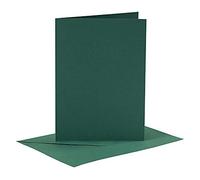 6 Dark Green A6 Cards and Envelopes for Card Making Crafts | Card Making Blanks
