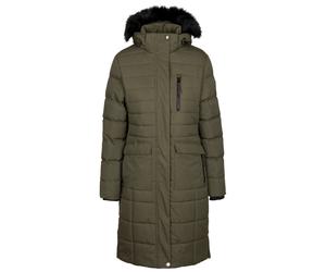 (6, Dark Vine) Trespass Womens Padded Jacket Long Length Sasha