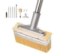 6'' Decking Paint Brush 2M Long Handle, Deck Stain Applicator for Wooden Floor, Fence Wall Furniture, Deck Coatings, with 3" Paint Brush