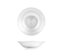 6 Deep Plates Circle In Glass 8.86 H&H