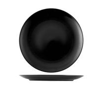 6 Denver Black Round Stoneware Plates 12.6 In H&H