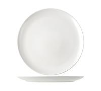 6 Denver White Round Stoneware Plates 32 H&H