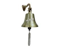 6" Designer Antique Brass Ship Boat Bell Maritime Vintage Nautical Home Wall Decor