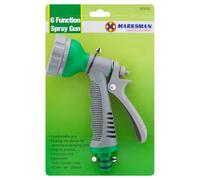 6 Dial Garden Hose Pipe Spray Gun Soft Grip Handle Multi Pattern Water Sprayer Hose Garden Hosepipe Attachment Watering Tool
