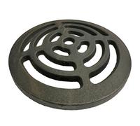 6" Diameter 152mm 10mm 3/8" Thick Round Dished Circular Cast Iron Gully Grid/grate Heavy Duty Drain Cover Black Satin Finish