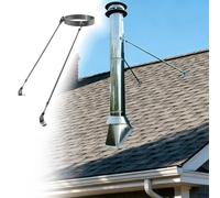 6'' Diameter Chimney Stove Pipe Roof Bracket Support, Stainless Steel Chimney Support Bracket for Stove Pipe, Stability Against Wind & Snow(7 inch(178mm) Dia)