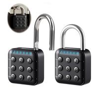 6 Digit Combination Padlock, IP55 Waterproof Electronic Gym Locker Lock with Stainless Steel Shackle Multi-User Code Function High-Security Smart Padlock for Gym, School, Garage, Travel & Outdoor Use