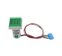 6-Digit Digital Counter 0-999999 Round/Square 22mm Panel Meter LED Display Industrial Counter for Machinery AC 220V-380V(Square-Green)