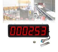 6-Digit Digital Counter with Magnet Sensing, Power-Off Memory for Conveyor Belts, Production Lines, and Visitor Counting, Accurate and Reliable Performance