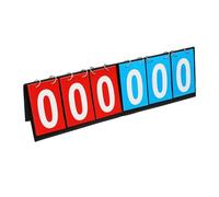 6 Digit Flip Scoreboard, Pool Scoreboard, Tabletop Scoreboard Numbers Slot, Basketball Game Scoreboard Reusable, Multi Sports Score Scoreboard for Badminton Volleyball Football Sports (6 Digit)
