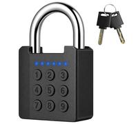 6-Digit Heavy Duty Combination Padlock Outdoor with Key Backup, Diyife 55.1mm IPX5 Waterproof Push Button Electronic Lock with 8mm Hardened Steel Shackle for Garage,School,Gate,Shed,Gym Locker,Cabinet