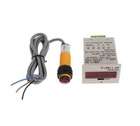 6-Digit LED Display 1-999999 Counter Adjustable NPN Photoelectric Sensor Switch Photoelectric Sensor Switch Reflector Counter Sensor Digital Auto Digital Counter 0-999999 Led Counter 6 Digits