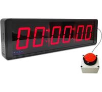 6-Digit LED Gym Timer with Stopwatch Button, Digital Wall Stopwatch for Interval Training, Fitness Workouts, Speed Drills