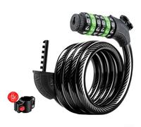 6 Digit Resettable Combination Bike Lock Built with 11mm Reinforced Steel Cable for Theft Prevention (B)