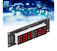 6 Digital Mini Digital Voltmeter, Voltage Display, Voltage Measurement Module 6 Digit Tube LED Segment Display TM1637 Driver Digital Optoelectronic Module Red 0.36in