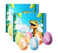6 Dinosaur Egg Bath Bombs for Kids - Hidden Toy Surprises, Natural Fizzy Fun,Suitable for Birthday/Christmas/Easter Gifts (2pcs)
