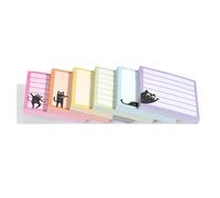 6 Divisions Lovely Pattern Notepads Bulk Set Smooth Writing Paper for Scholars Workplaces Daily Planner Materials Puss Theme Writing Materials Set