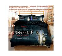 (#6, Double (200cm × 200cm)) Horror Annabelle 3D Bedding Set Quilt Duvet Cover Pillowcase Single Double King