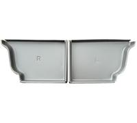 6" Dove Grey K-Style Aluminum Gutter End Caps - Left & Right Set - Fits Standard 6 inch Aluminum Rain Gutters (Not Compatible with Plastic Gutters)