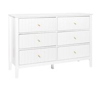 Beliani 6 Drawer Chest ASSISI White, White
