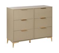 6 Drawer Chest Beige WALCOTT