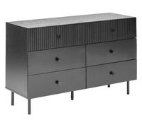 Beliani Modern 6 Drawer Chest Coventry Black