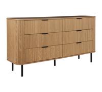 Beliani 6 Drawer Chest BRADLEY Brown, Brown