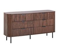 Beliani 6 Drawer Chest BRADLEY Dark Brown, Brown