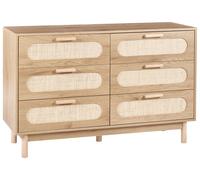6 Drawer Chest COSTELLO Light Brown