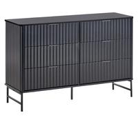 6 Drawer Chest GLASTONBURY 80 cm Black