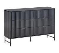 6 Drawer Chest GLASTONBURY Black