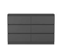 (6 Drawer - Chest Of Drawers, Dark Grey) NRG Chest of Drawers Bedside Table Storage Drawer Unit Bedroom Furniture