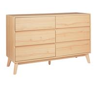 Beliani 6 Drawer Chest Sardis Light Brown