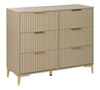 6 Drawer Chest WALCOTT Beige