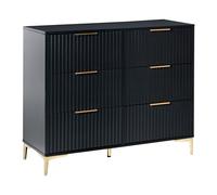 6 Drawer Chest WALCOTT Black