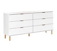 Beliani Retro 6 Drawer Chest Walpole White