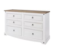 Core Products Halea 6-Drawer Bedside Chest - White, White