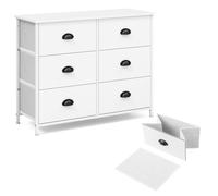 6 Drawers Dresser Organizer 2-Tier Fabric Storage Organizer Chest of Drawers