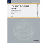 6 Duette Opus 5 Heft 1 Jean-Baptiste Loeillet 2 Flutes Book Schott Music