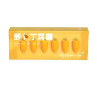 6 Ear Plugs for Sleep, Carrot Shape Reusable Hearing Protection Sound Blocking Waterproof for Swimming