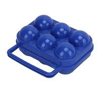 6 Egg Carton, Half Dozen Egg Cartons 6 Pack with Grid ABS Plastic for Storage (Blue)