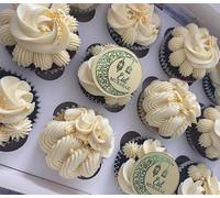 6 Eid Mubarak Cupcake Discs, Moon Disc, Gold Eid Cake Toppers, Moon Lantern Cupcake Topper, Gift Tags, Gift Charms, Cake Decorations.