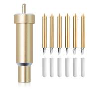 6 Explore Deep Cut Blade With Housing 30°/45°/60° Fine Point Cutting Blade | 6 Pcs Cutting Blades Replacement and 1 Pcs Housing, Compatible with Cricut Maker, Maker 3, Cricut Explore Air One Air 2 Air 3