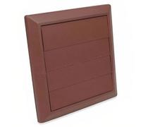 6" External Gravity Flap Shutter Brown