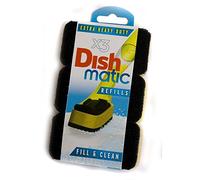 6 Extra Heavy Duty Dishmatic Black Refill Sponges from Caraselle