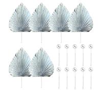 6 FanInserts Pieces and 10 Silver BallInserts, Cake Decoration and Baking Accessories, Party Decoration Supplies, Handmade DIY Materials