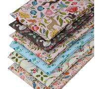 6 Fat Quarters Bundle - Richmond Park - Fabrics Featuring Graceful Wildlife, Birds and Elegant Florals. 100% Cotton for Quilting, Patchwork & Crafting (with free patchwork pattern by Overdale Fabrics)