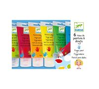 Childrens Finger Paints Set 6 Colours For Toddlers 18m+ Washable Non Toxic 75ml