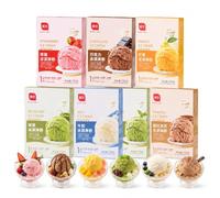 6 Flavors Ice Cream Powder Mix For Homemade DIY, 100g Pack - Strawberry Matcha Chocolate Taro Mango Vanilla