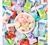 6 Flavors mixed fruit fudge, sweet sugar, toffee, leisure fruit snacks, Dim sum, children's candy, healthy snacks, convenient foods, Chinese snacks, Halloween candy (200-210pcs)